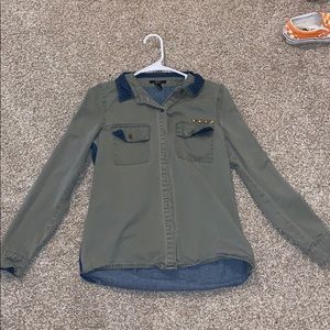 Denim/“army green” jacket